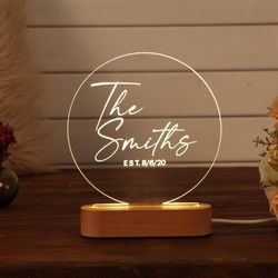 custom couples night light, valentines day gift- birthday gift for her and him, wedding anniversary gifts