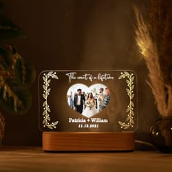 custom night lamp for couples, newly wed gifts, 1st 3rd wedding anniversary gifts
