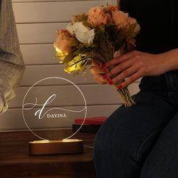 custom night light with name, gift for him, gift for her