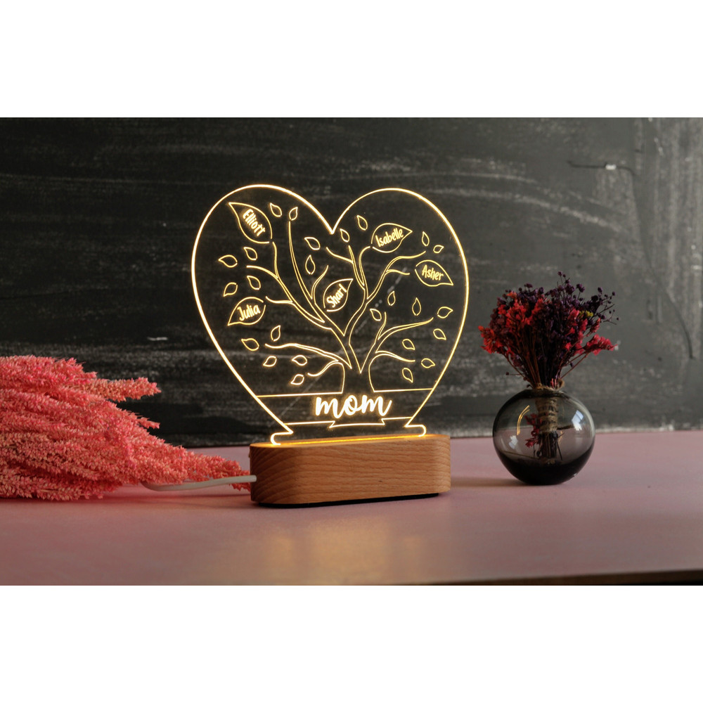 Mother's Day Acrylic Night Light - Personalized Mom Birthday Gift Idea - Grandma Nana Mother in Love Gifts From - Mummy Gift The Kids.jpg