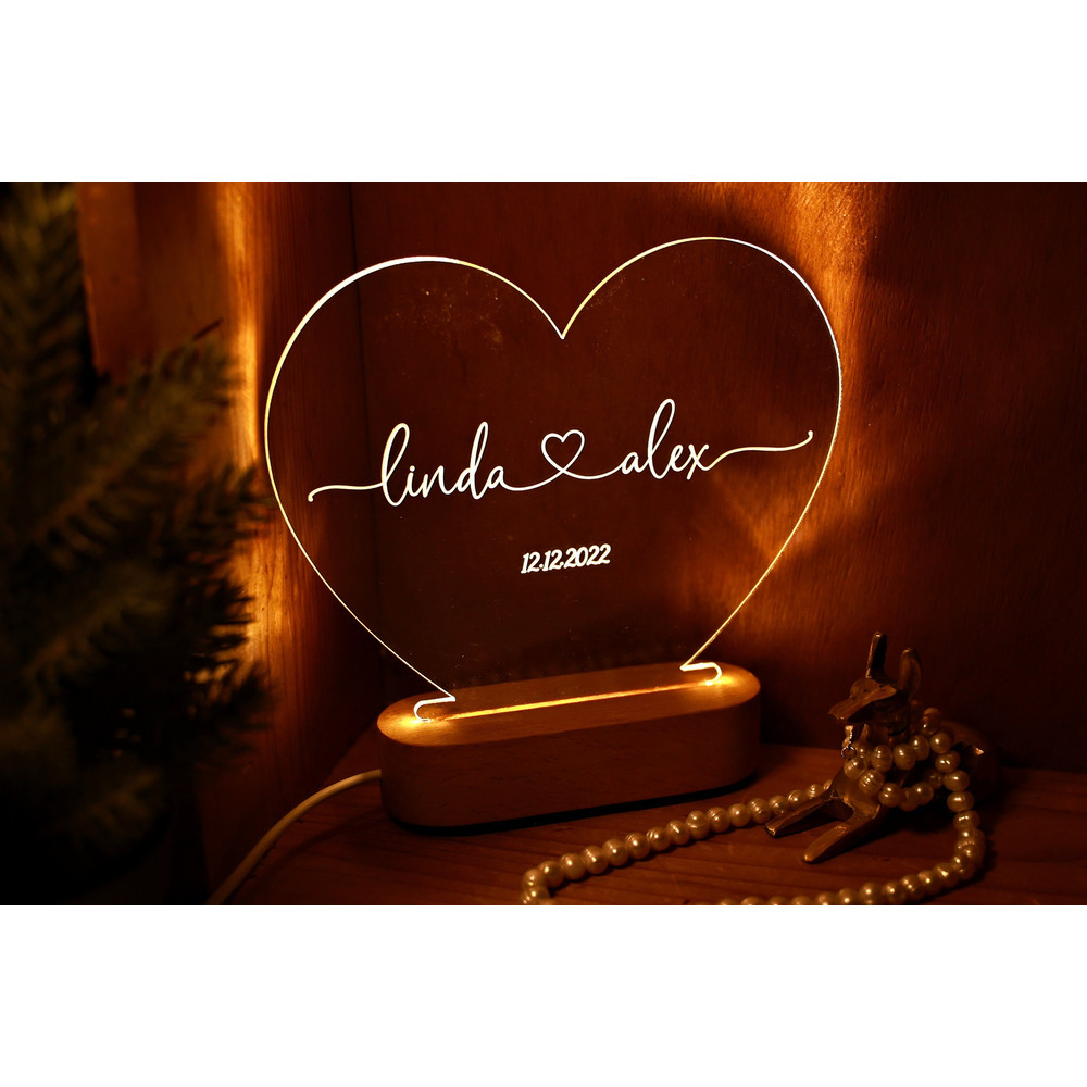 Personalized Heart Night Lamp for Valentine's Gift - Gift for Wife - Gift for Girlfriend - Personalized Wedding Gift - Bridal Shower Gift.jpg