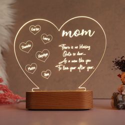 personalized mom night light, mom christmas gift, thoughtful mom gift