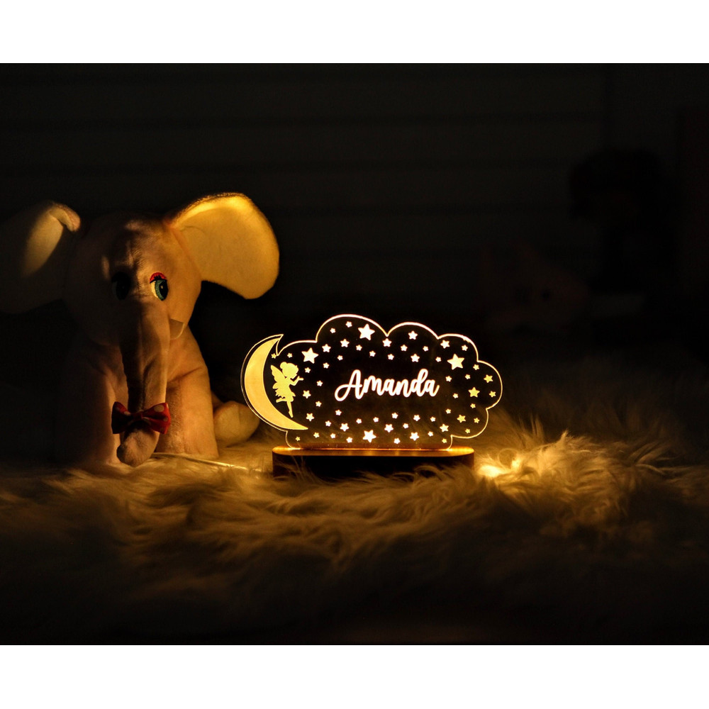 Personalized Moon & Fairy Night Light - Kid Gifts - Girls Room Decor - Newborn Baby Girl Gifts - 1st Birthday Gifts - Baby Room Decorations.jpg