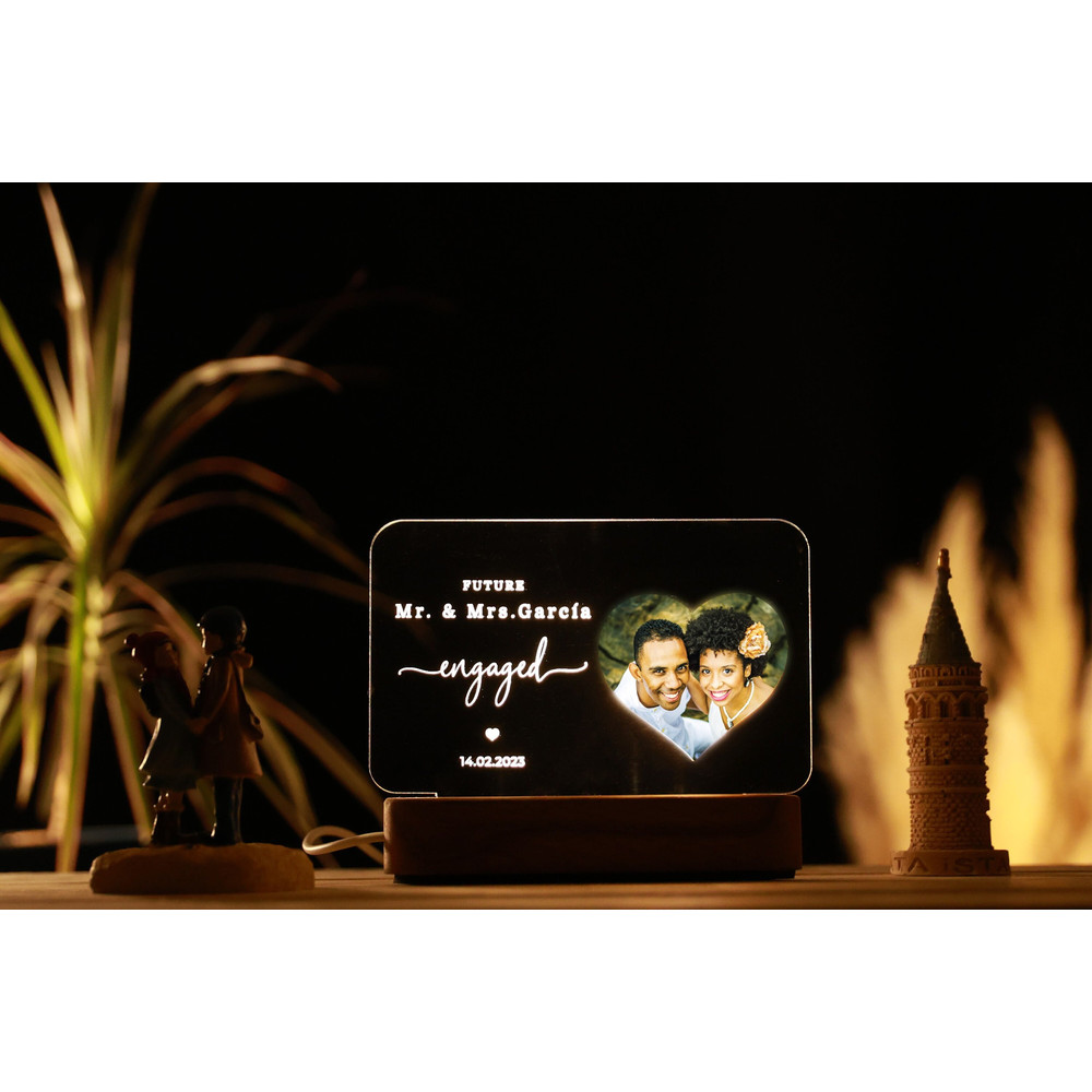 Personalized Name & Photo Night Light for Mr. and Mrs. - Engagement Keepsake - Romantic Gift for Engaged Couple - Anniversary Wedding Gifts.jpg