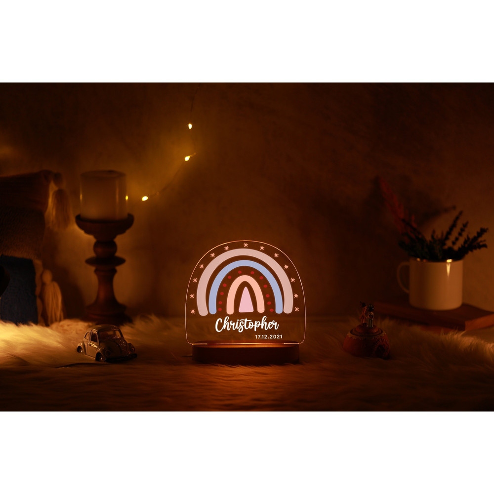 Personalized Rainbow Nightlight for Kids - Nursery Decor - Kids Bedroom - Custom Birthday Gift for Kids - Toddler Name Gift - Light Up Gifts.jpg