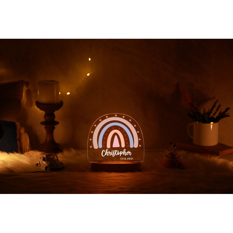 Personalized Rainbow Nightlight for Kids - Nursery Decor - Kids Bedroom - Custom Birthday Gift for Kids - Toddler Name Gift - Light Up Gifts.jpg