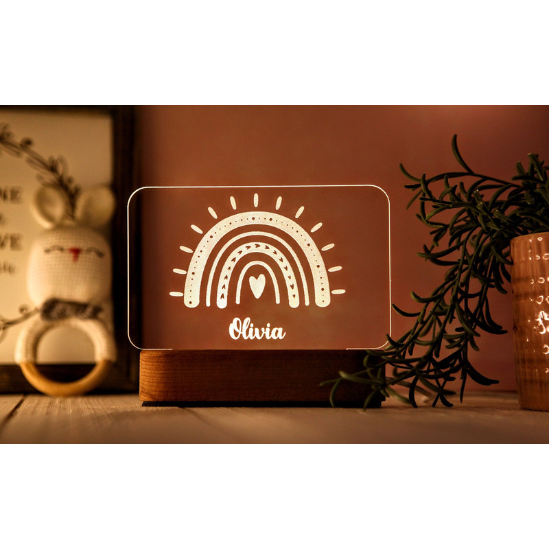 Rainbow Night Lamp with Name - Toddler Newborn Gifts - Name Light for Kids - 1st 2nd 3th Birthday Gifts - New Baby Gifts - Nursery Gifts.jpg