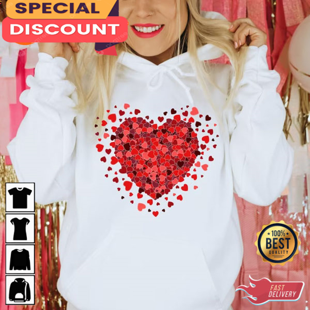 3D Hearts Valentines Day Cute Heart Valentines Day Gift Sweatshirt.jpg