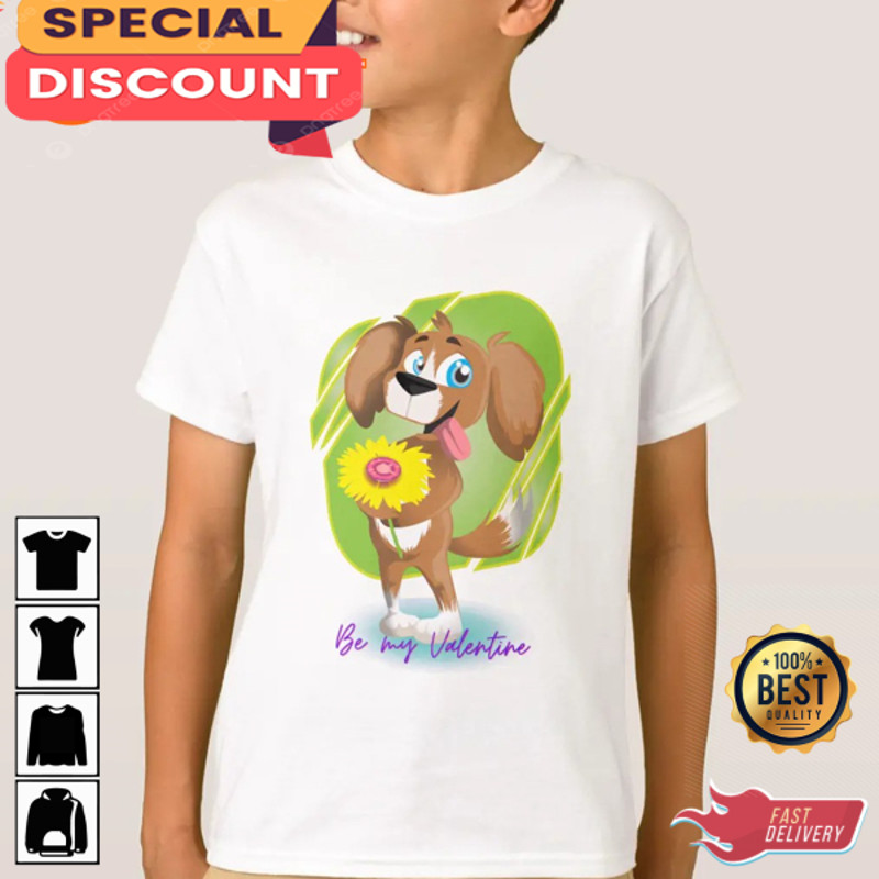 Be my Valentnine Puppy Gift for Pet Lover Unisex T-Shirt.jpg