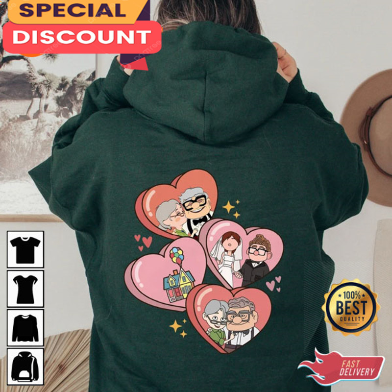 Ellie & Carl Love Disney Women Valentines Day Look Up Couple Hoodie.jpg