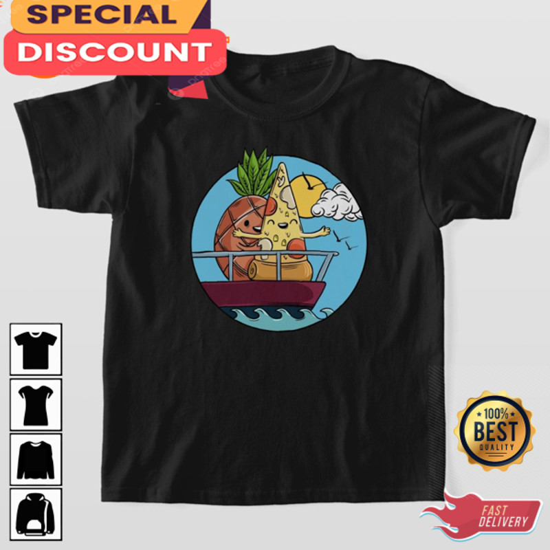 Funny Love Is Love Pineapple Pizza Valentines Day Foodie Unisex T-Shirt.jpg