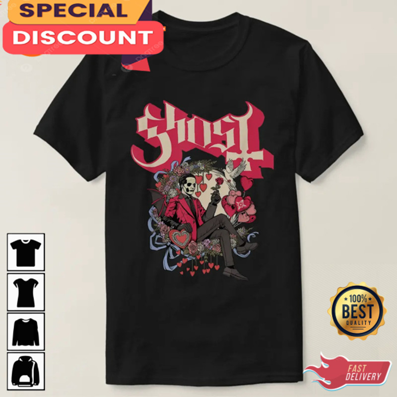 Ghost Papa Cupid Happy Valentines Day Unisex T-Shirt.jpg