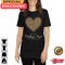 Gold Glitter Heart Women Valentines Day Unisex Graphic T-Shirt.jpg