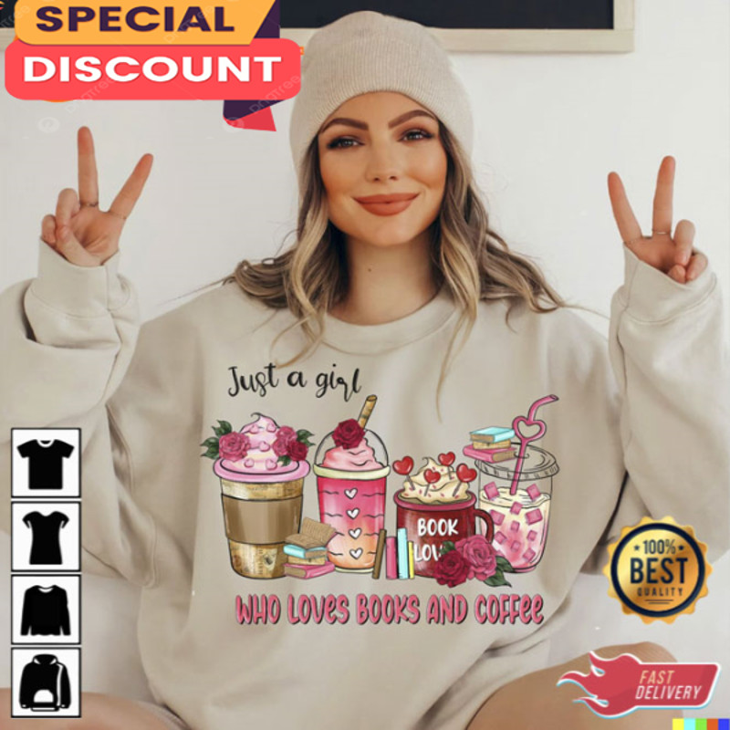 Just A Girl Who Loves Books And Coffe XoXo Shirt.jpg