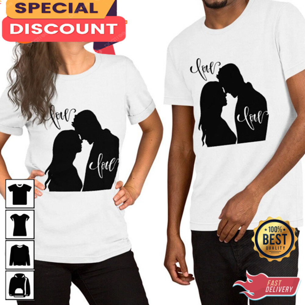 Love Vibe Happy Women Valentines Day Graphic Couple T-Shirt.jpg