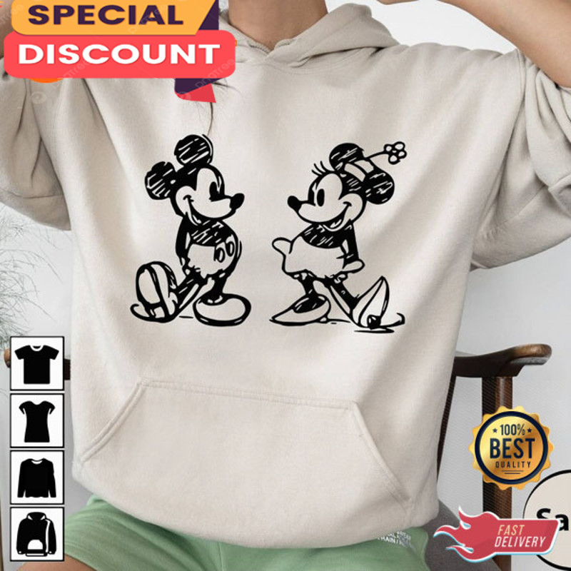 Sketch Mickey and Minnie Simple Disney Mickey Ears Disney Hoodie.jpg