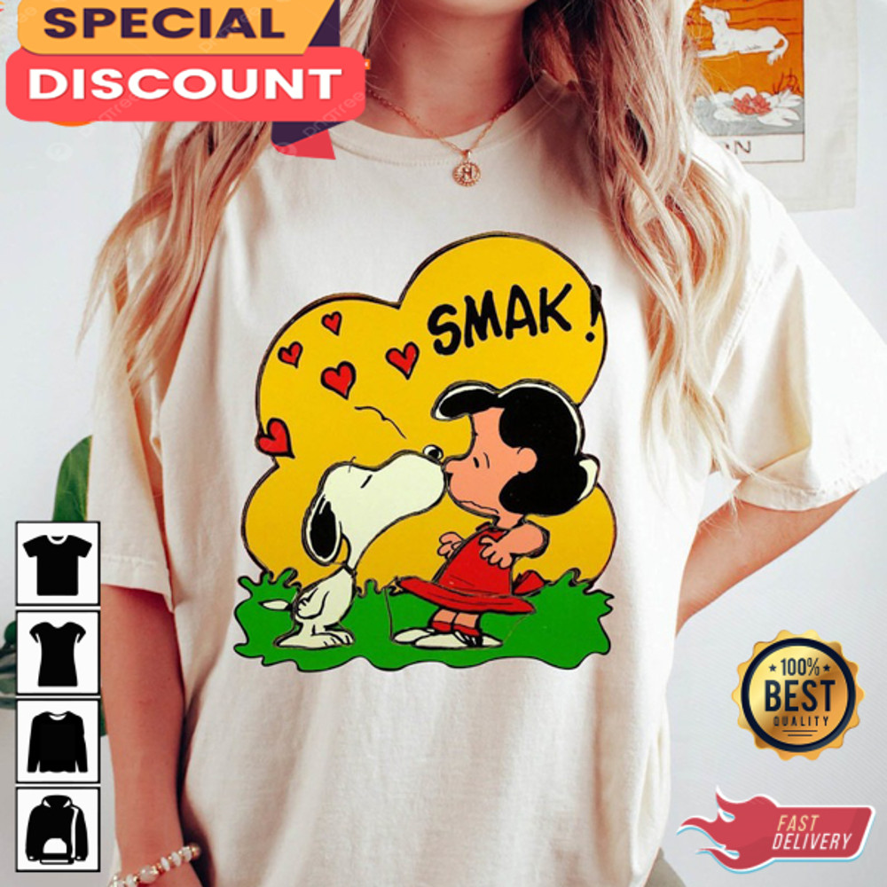 Smak Valentines Day Cute Snoopy Dog Valentines Love Vibe Unisex T-Shirt.jpg