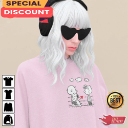 snoopy valentines day love hearts cute valentines love vibe sweatshirt, gift for her, gift for him, lover gift