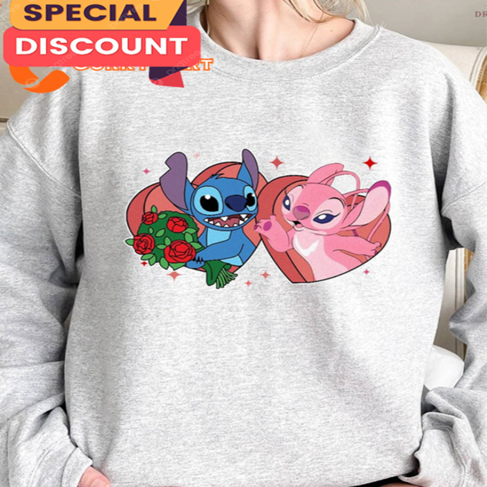 Stitch And Angel Pocket Disney Couple Unisex Long Sleeve Sweatshirt.jpg