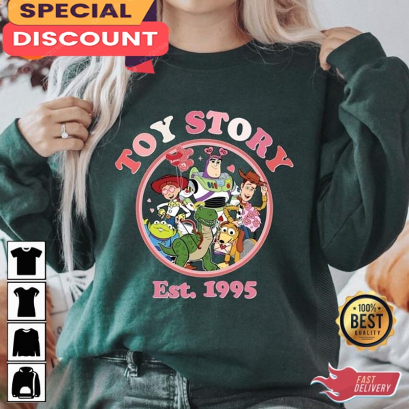 Toy Story Est 1995 Valentine Disney Pixar Toy Story Friends Sweatshirt.jpg
