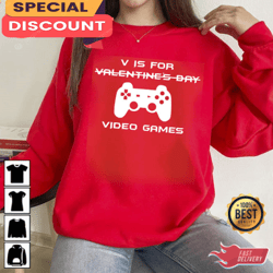 v is for video games essential t-shirt, gift for her, gift for him, lover gift