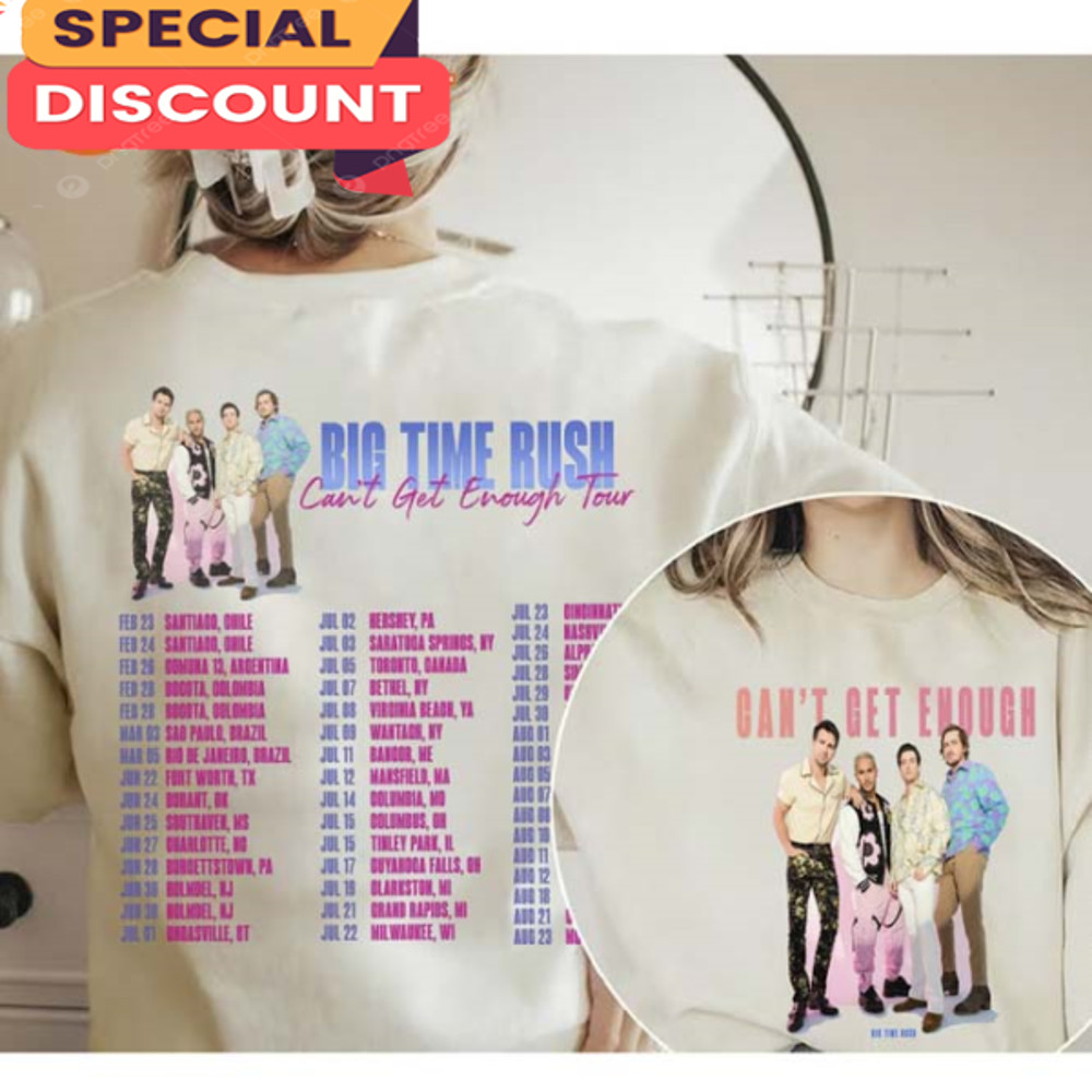 2 SIDED Big Time Rush Band Concert Cant Get Enough Tour Shirt.jpg