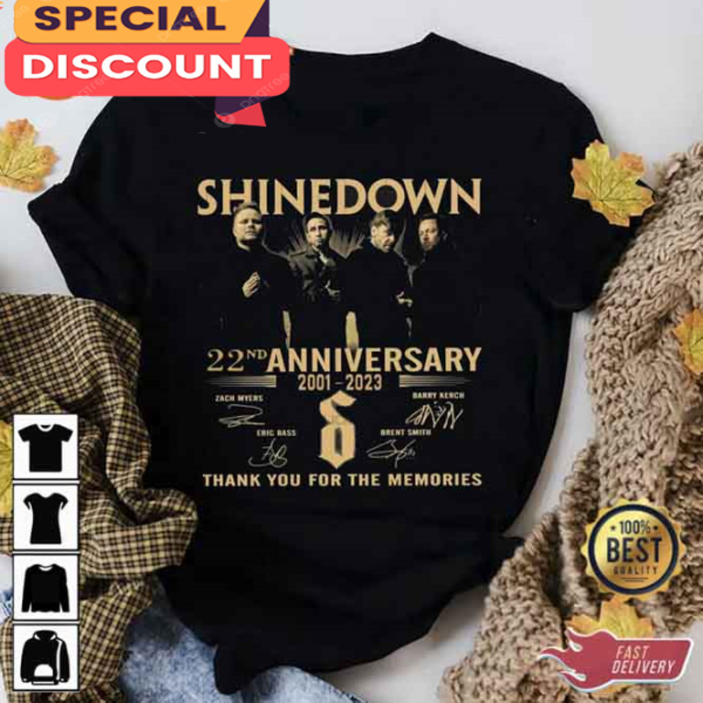 22 Years Anniversary Shinedown Band T-shirt.jpg