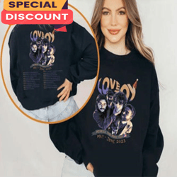 across the pond tour 2023 lovejoy concert the lazy cat shirt for fans, gift for fan, music tour shirt