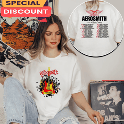 aerosmith rock band 2023 peace out farewell aerosmith double sided concert t-shirt, gift for fan, music tour shirt