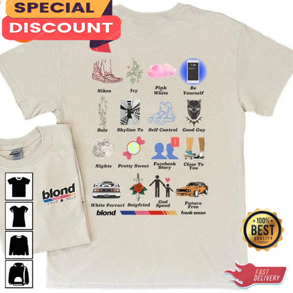 Blond Album Vintage Frank Ocean Trendy Unisex Graphic Tee.jpg