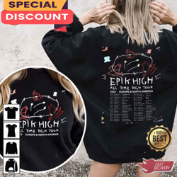 Epik High Europe and North America All Time High Tour Unisex Shirt, Gift For Fan, Music Tour Shirt