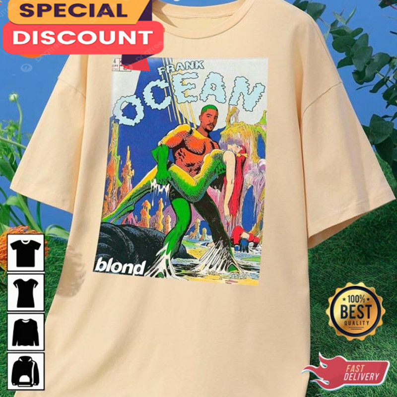 Frank Ocean Blonde Vintage 90's Comic Style Unisex Graphic T-Shirt.jpg