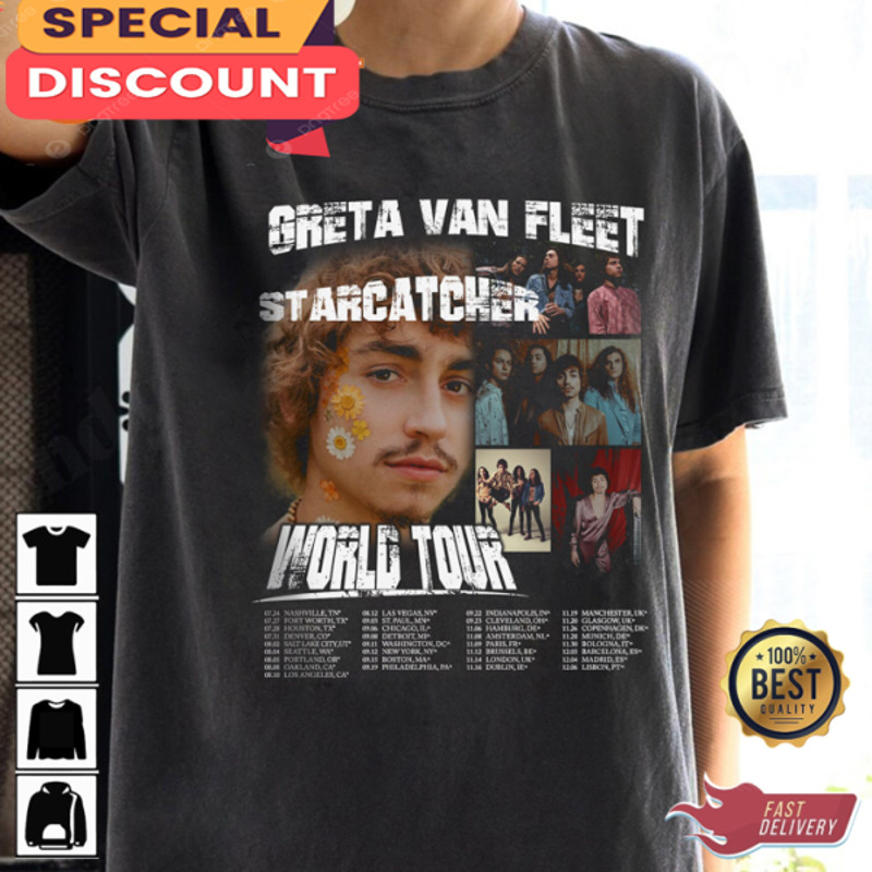 Greta Van Fleet Rock Black Smoke Rising T-Shirt.jpg
