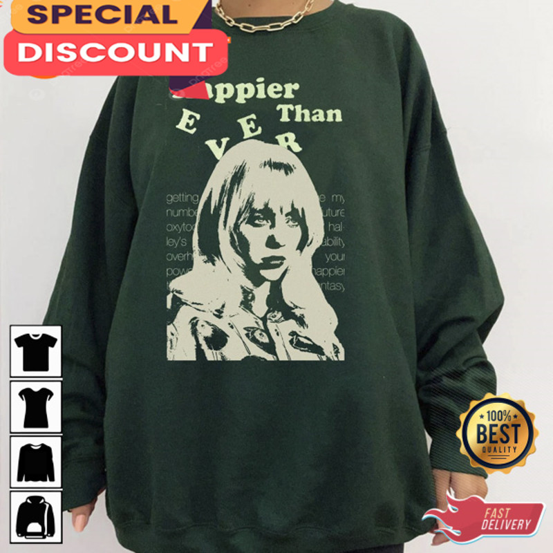 Happier Than Ever World tour Unisex T-shirt Printing.jpg
