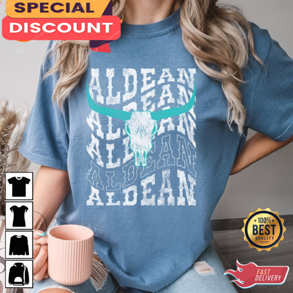 Jason Aldean Western Bullskull Country Music Texas Cowboy Inspired T-Shirt.jpg