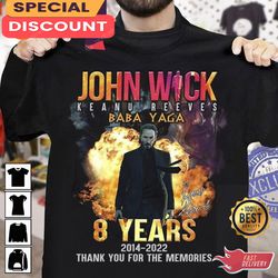 john wick movie 8 year anniversary shirt for fan, gift for fan, music tour shirt