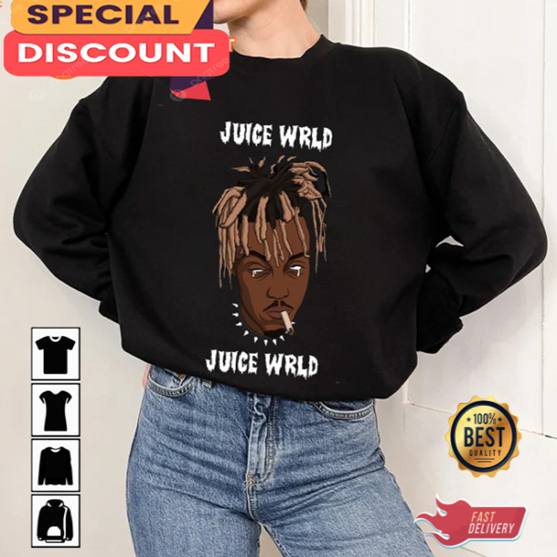 Juice WRLD Cool Black And White T-Shirt Corkyshirt.com.jpg