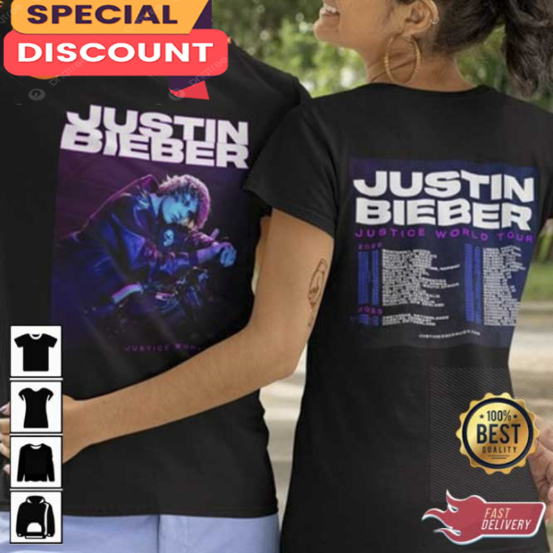 Justice World Tour 2023 Bieber Justin Bieber 2 Side T-Shirt.jpg