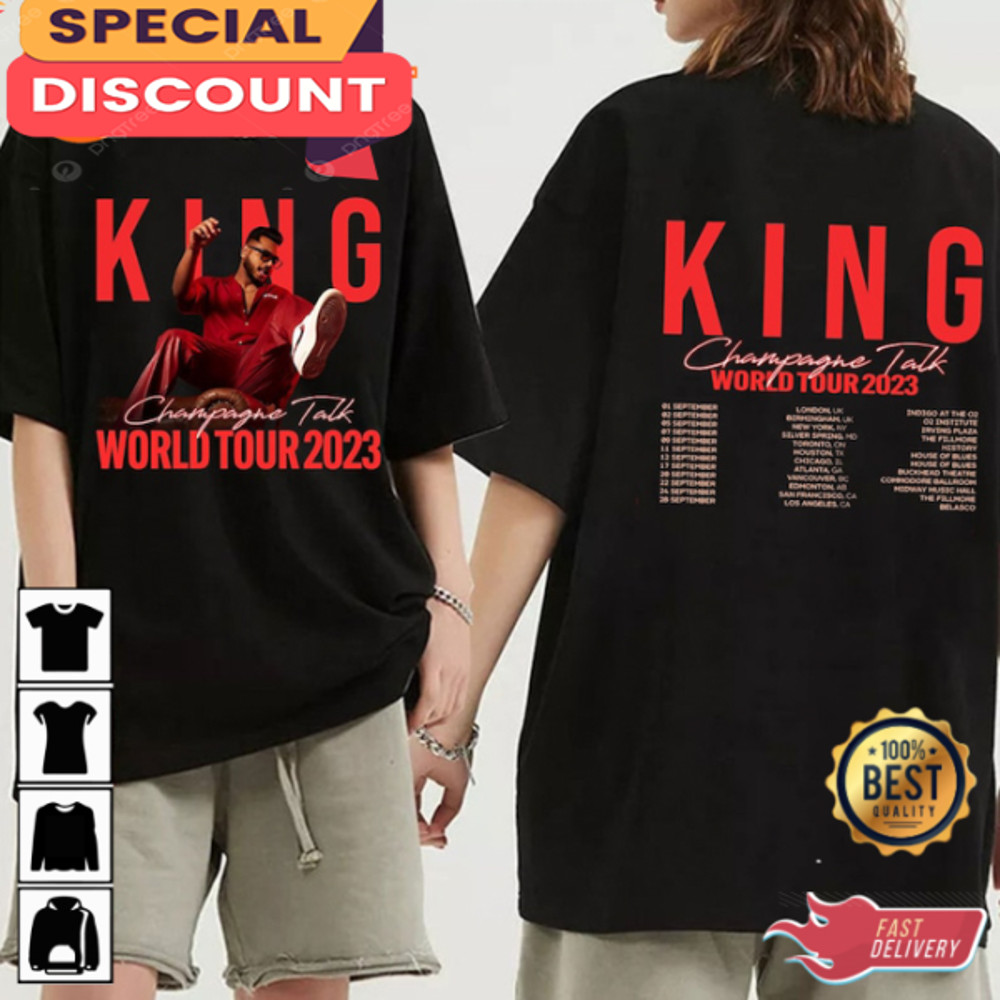 King Champagne Talk World Tour 2023 Music Tour Double Sided T-Shirt.jpg