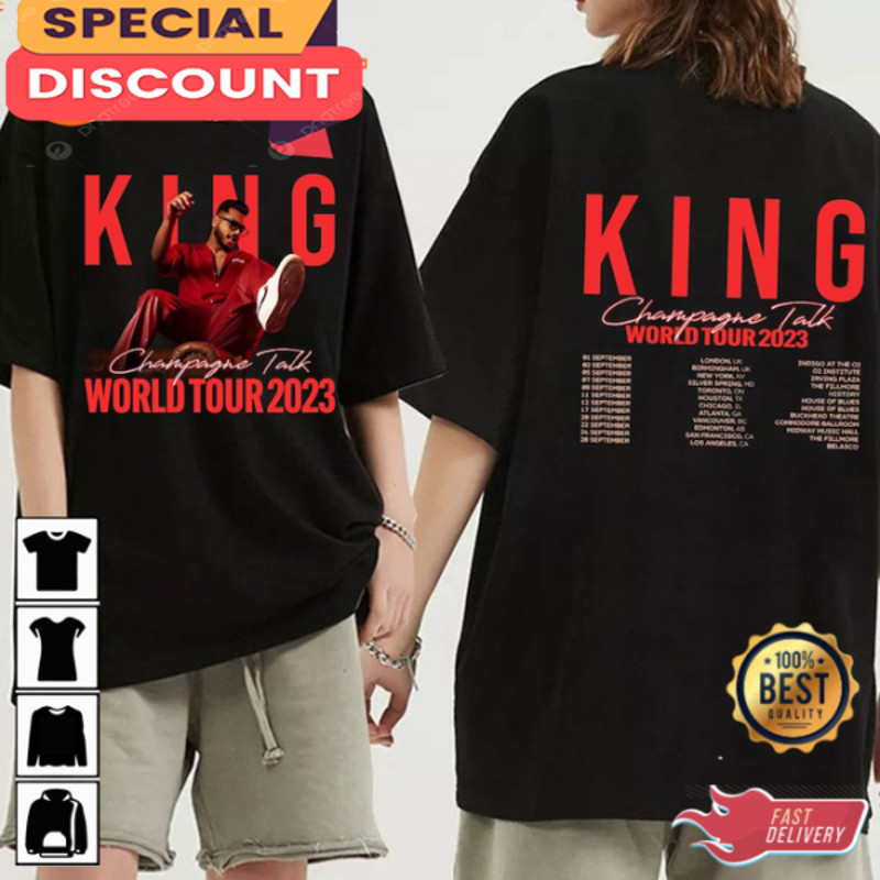 King Champagne Talk World Tour 2023 Music Tour Double Sided T-Shirt.jpg
