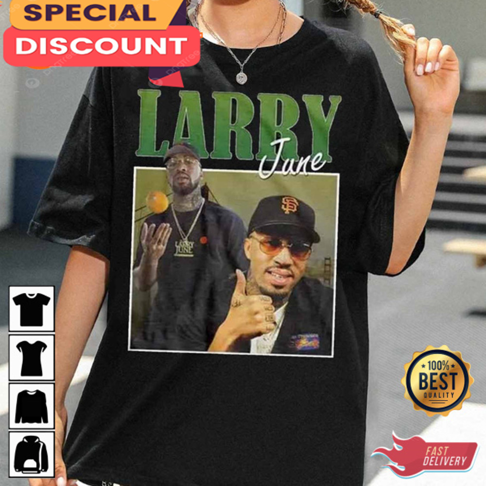 Larry June Orange Print Album Gift For Fan Vintage T shirt.jpg