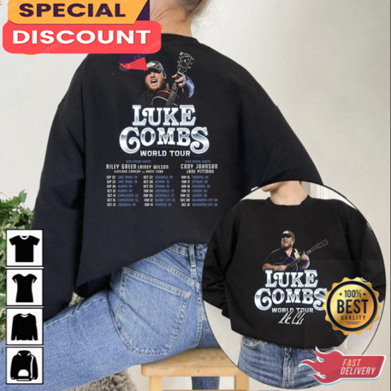 Luke Combs World Tour 2 Sided T-shirt.jpg