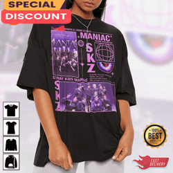 maniac stray kids maniac oddinary skz unisex t-shirt, gift for fan, music tour shirt
