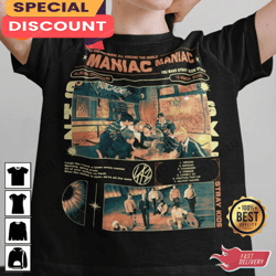 maniac oddinary inspired graphic kpop stray kids unisex t-shirt, gift for fan, music tour shirt
