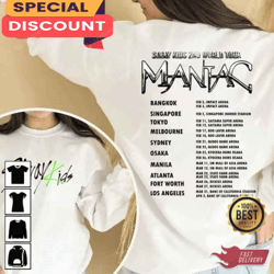 maniac world tour 2023 sweatshirt, gift for fan, music tour shirt