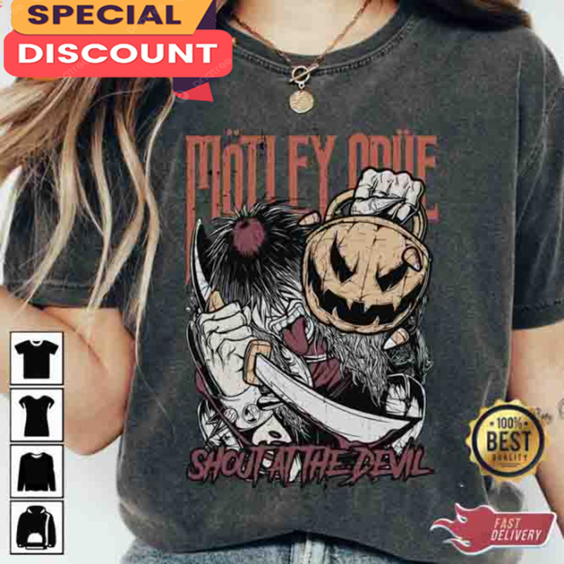 Motley Crue Shout At The Devil Evil Pumpkin Man T-Shirt.jpg