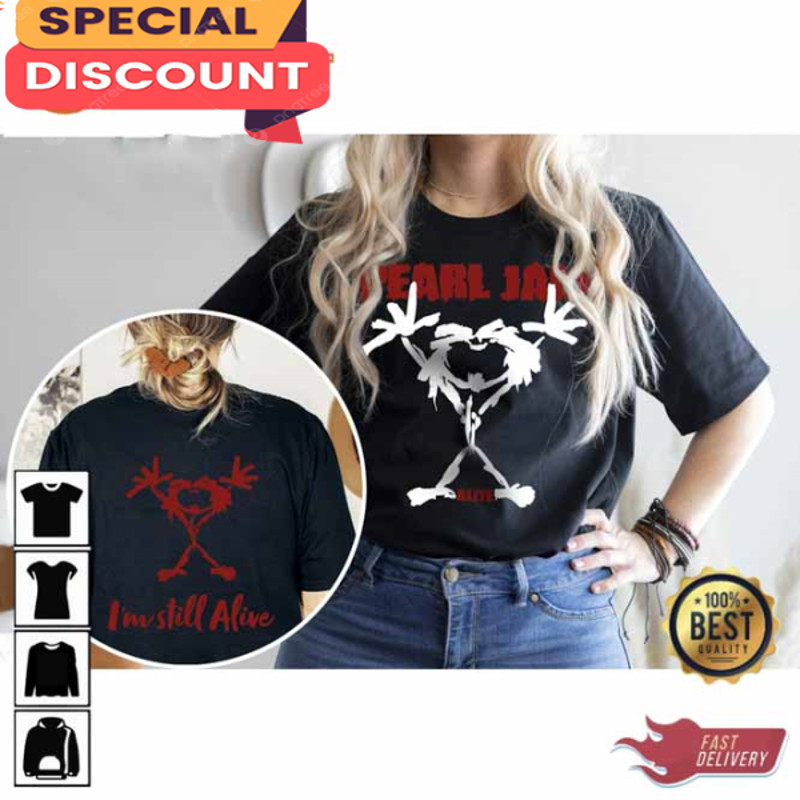 Pearl Jam Tour Dates Stick Man I'm Still Alive Unisex T-Shirt.jpg