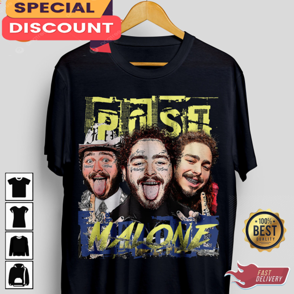 Post Malone Rap Big Face Potrait Streetwear T-Shirt.jpg