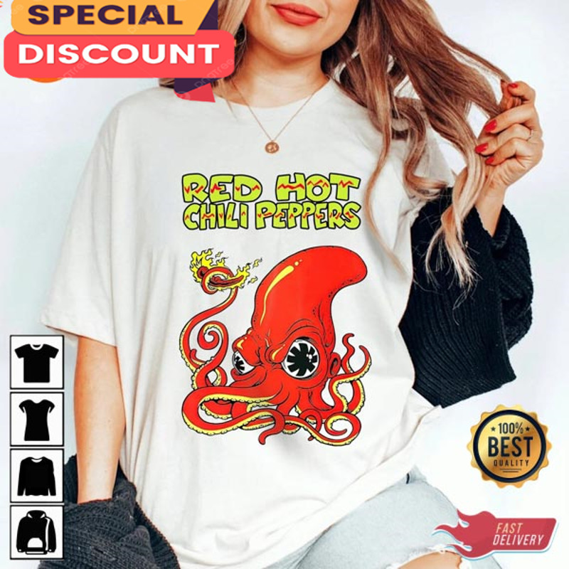 Red Hot Chili Peppers Octopus 1983 Funk Rock Band Concert Tour 2023 Shirt.jpg