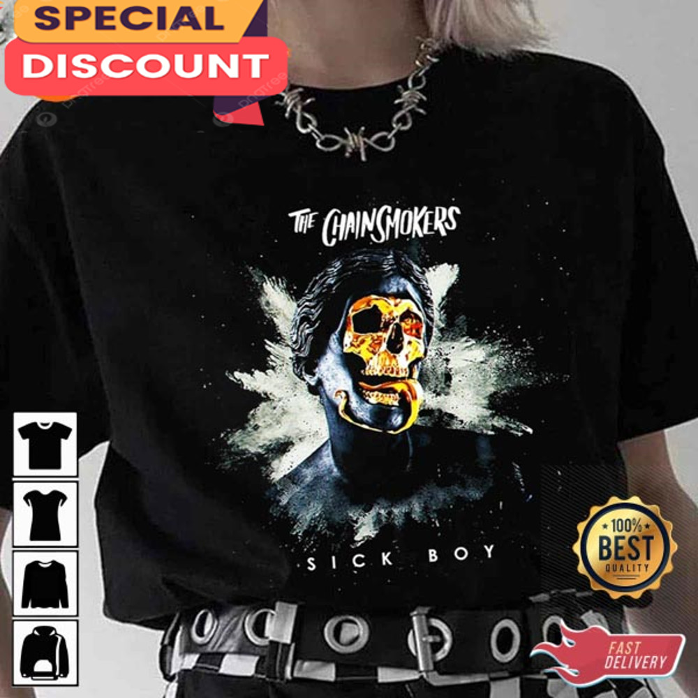 Skul Design Sick Boy Countdown Tour The Chainsmokers Unisex Sweatshirt.jpg